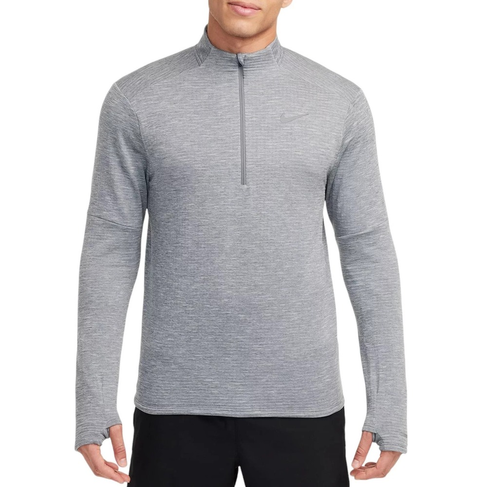 NWT Nike Therma-FIT Running 1/2 Zip Men's S Water‎ Repellent LS Shirt Gray
